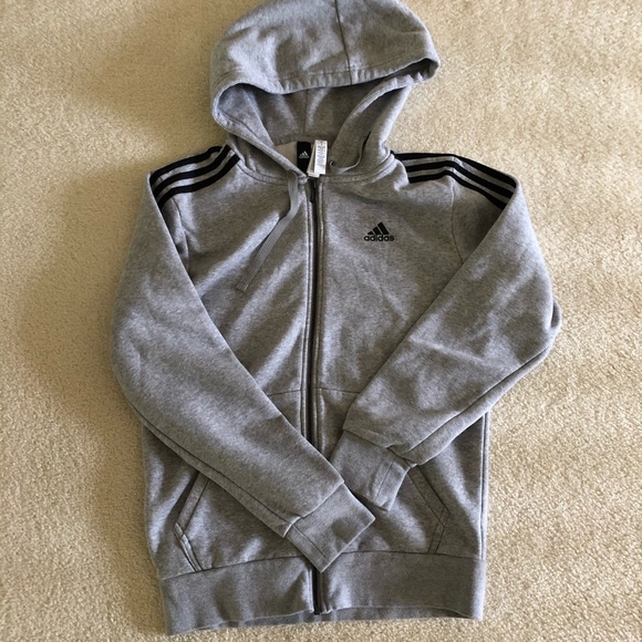 adidas Other - adidas essentials 3 stripe full zip fleece hoodie